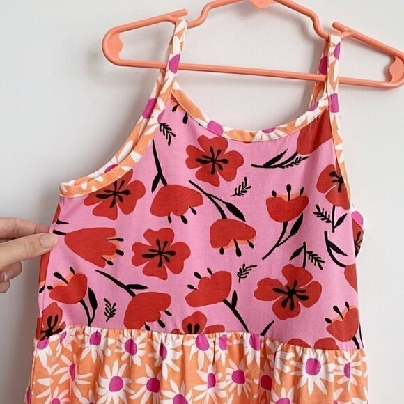 NEW Hanna Andersson Girl Tank Tiered Mixed Print Sun Dress 3T 4T 10 Years - Picture 5 of 9
